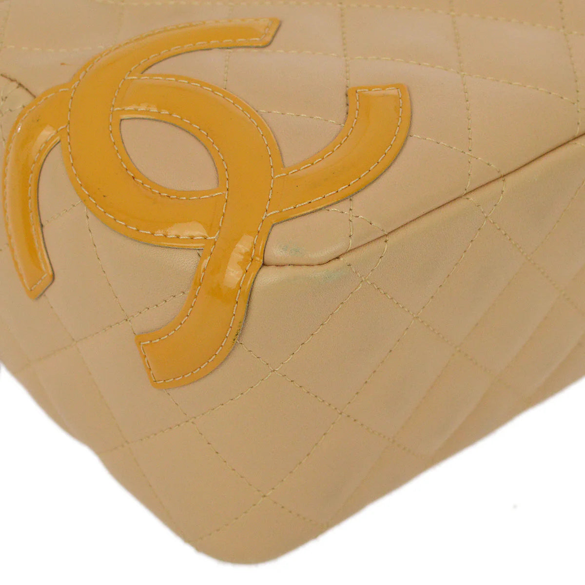 Channel Beige Calfskin Cambon Ligne HandBag