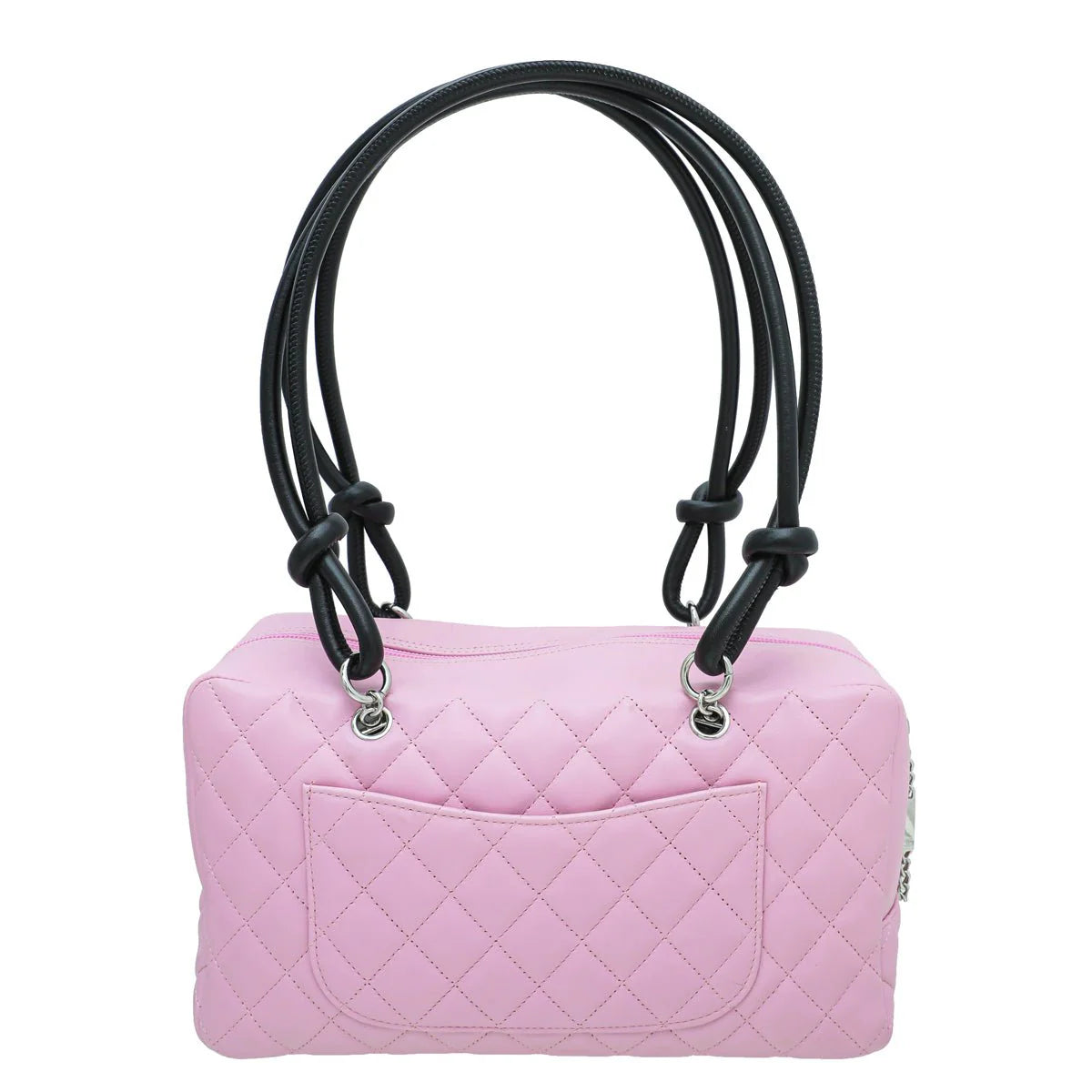 Channel Cambon Ligne Bowler Bag Pink/Black