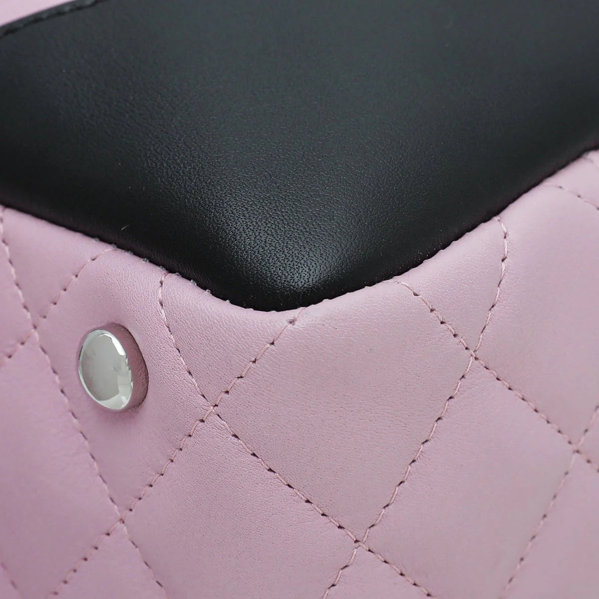 Channel Cambon Ligne Bowler Bag Pink/Black