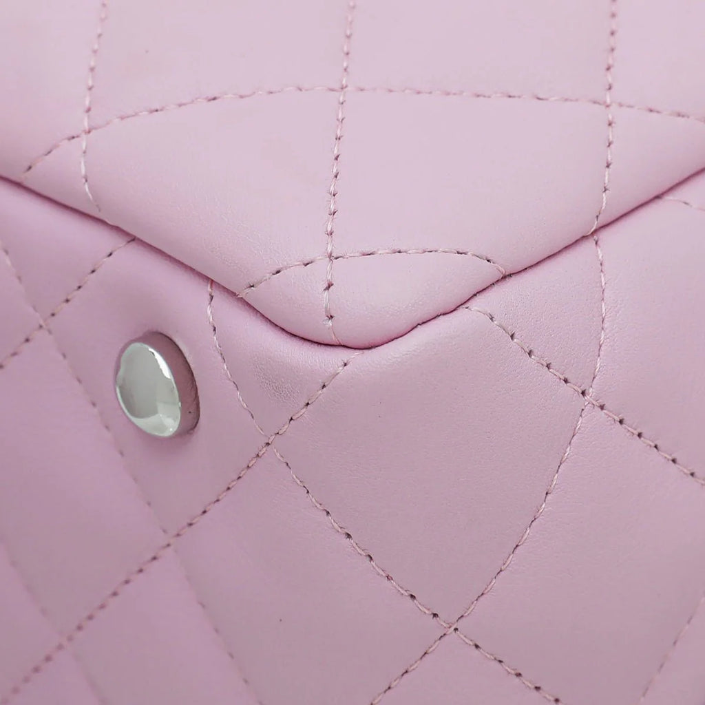 Channel Cambon Ligne Bowler Bag Pink/Black