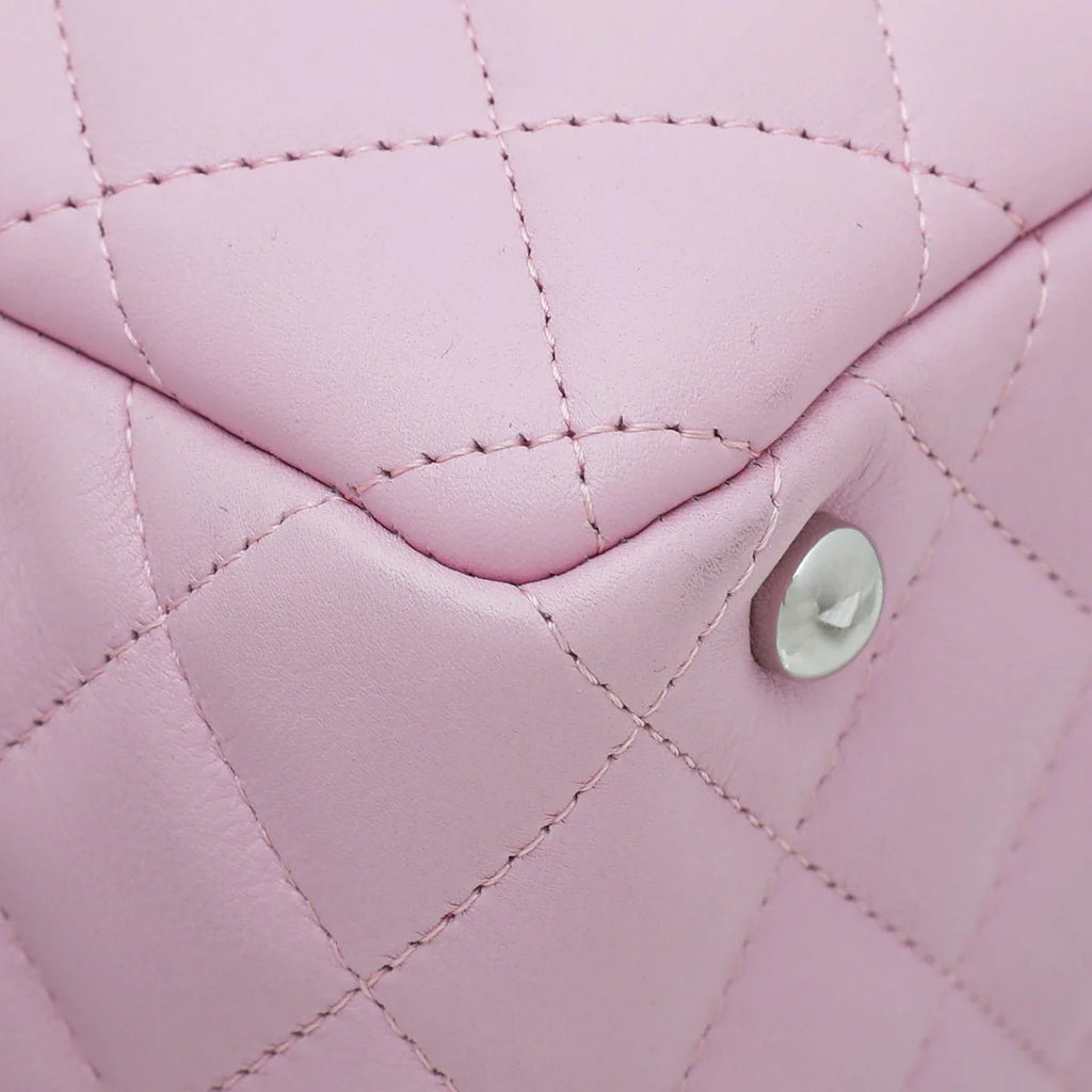 Channel Cambon Ligne Bowler Bag Pink/Black