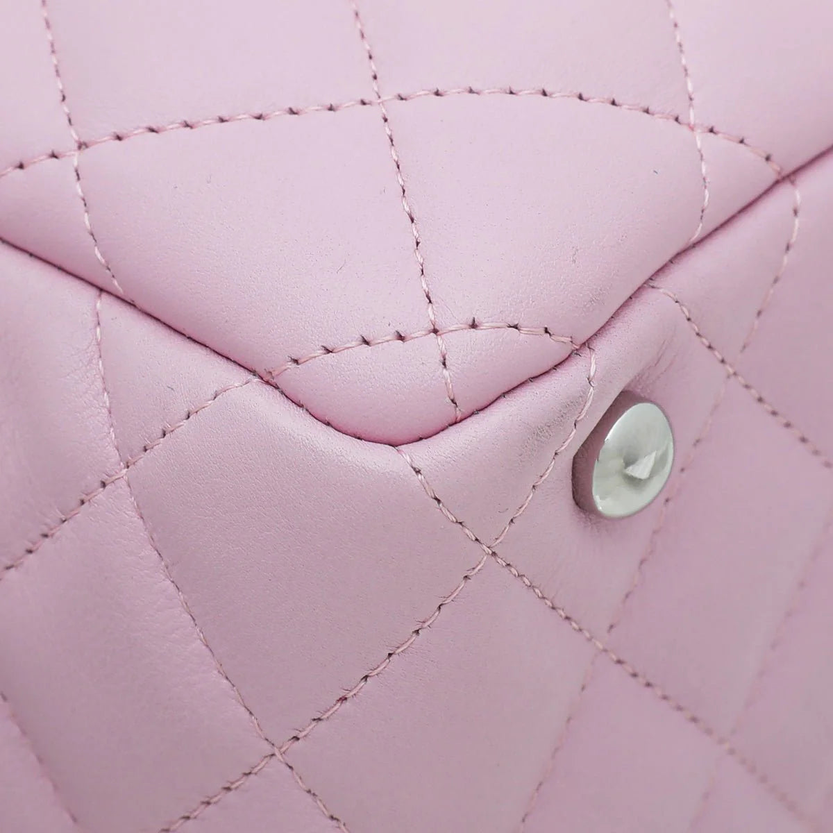 Channel Cambon Ligne Bowler Bag Pink/Black