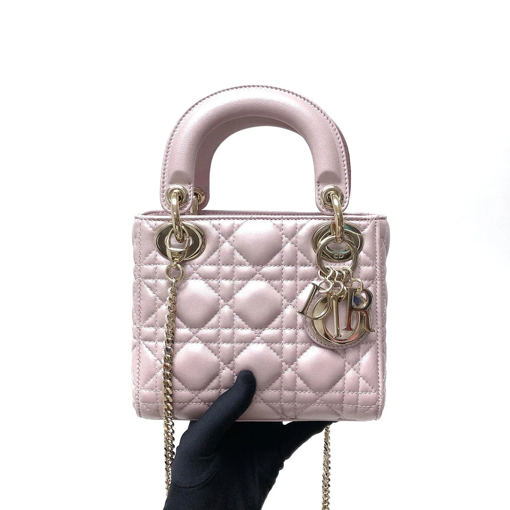 Mini Lady Dior Bag Baby Pearl Pink