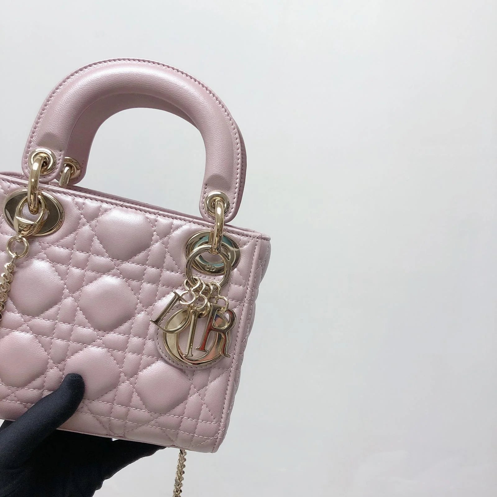 Mini Lady Dior Bag Baby Pearl Pink