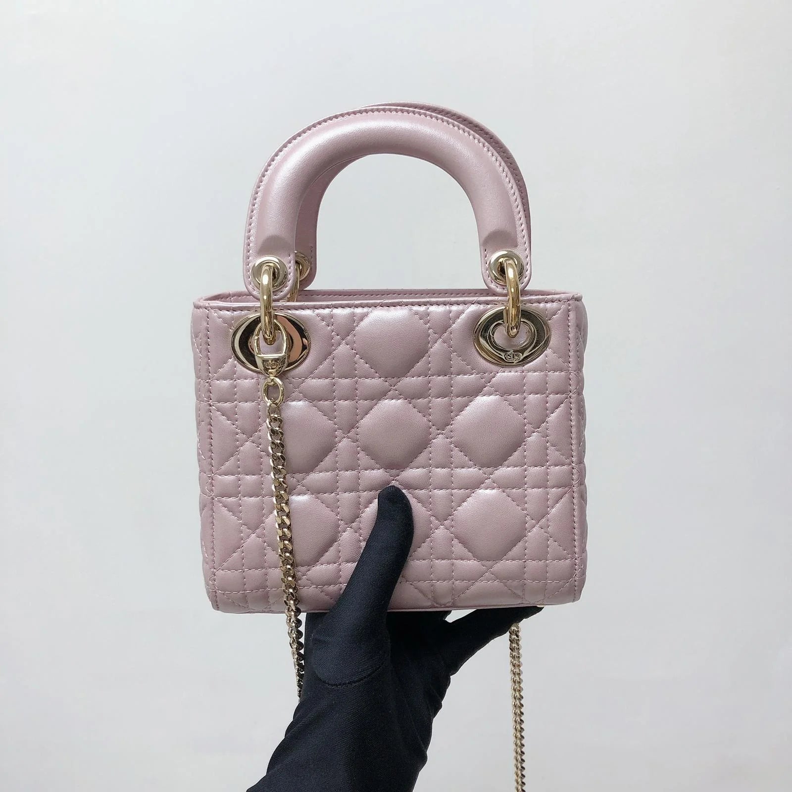 Mini Lady Dior Bag Baby Pearl Pink