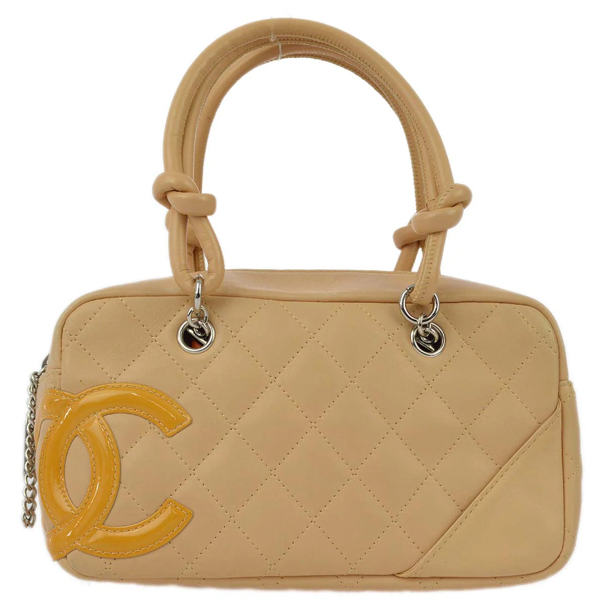 Channel Beige Calfskin Cambon Ligne HandBag