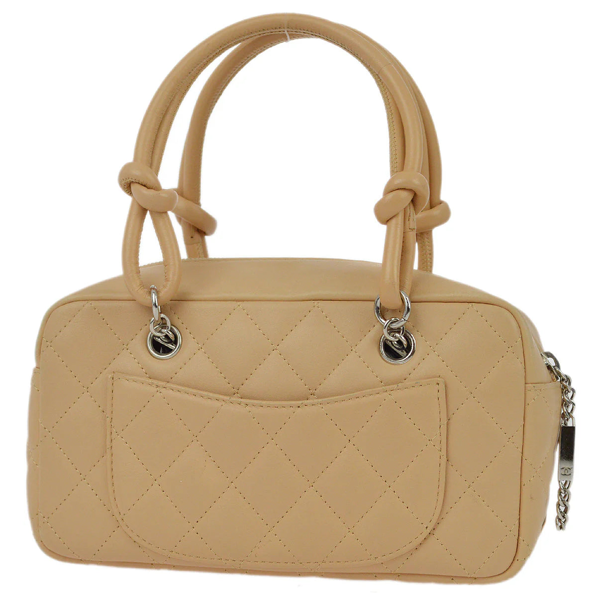 Channel Beige Calfskin Cambon Ligne HandBag