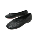 Channel Black CC Ligne Cambon Ballerina Flats 34